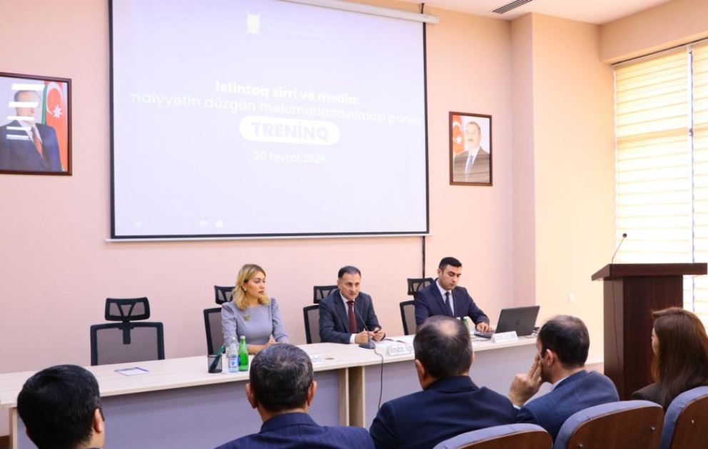 Baş Prokurorluqda media nümayəndələri üçün treninq keçirilib