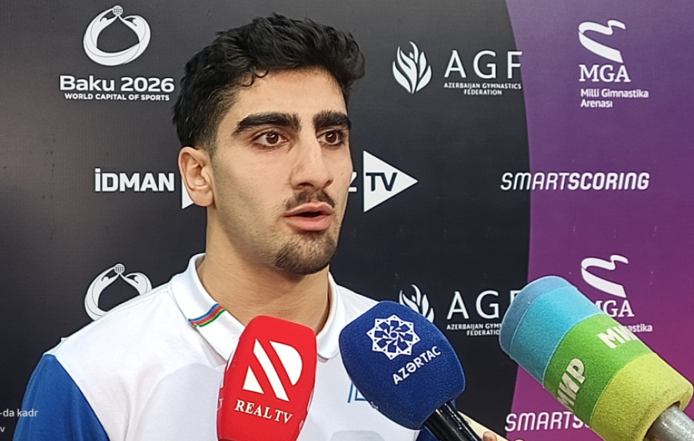 Azərbaycan gimnastı: İkiqat Olimpiya çempionu ilə finaldayam, çalışacağam ki, ona yenidən qalib gəlim