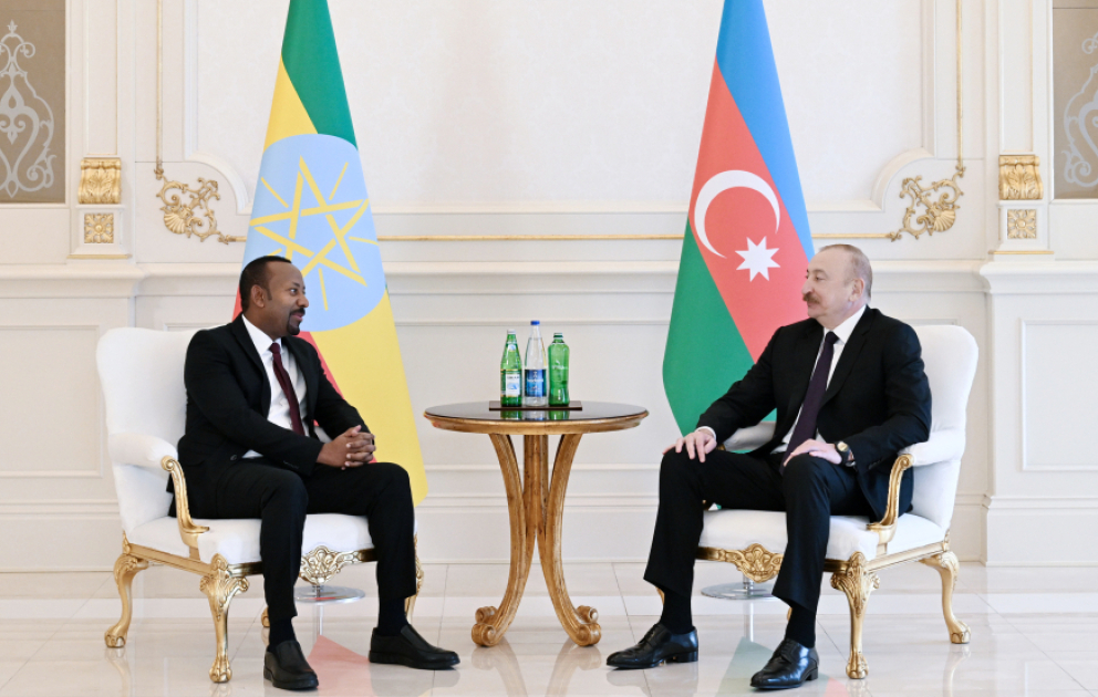 Entretien en tête-à-tête entre le président azerbaïdjanais et le Premier ministre éthiopien