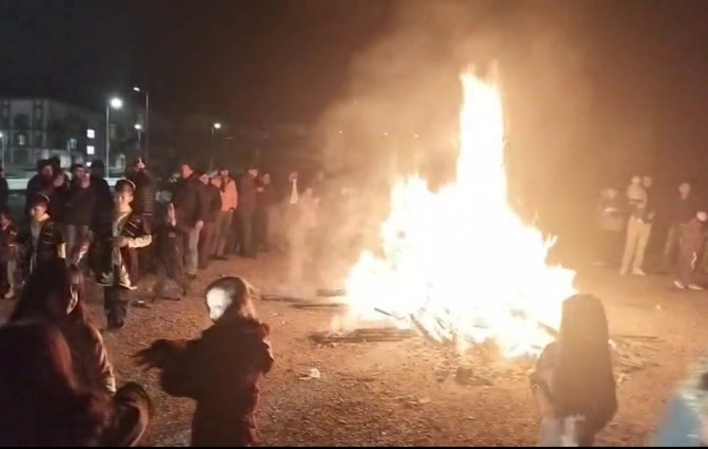 Kəlbəcərdə Od çərşənbəsi tonqalı qalanıb