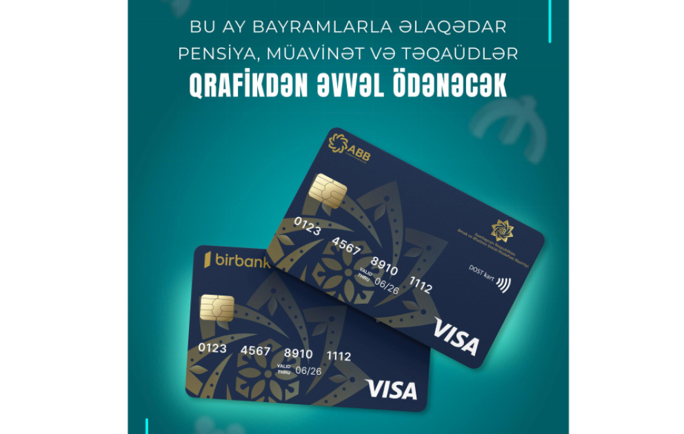 Bu ay pensiya, müavinət və təqaüdlər qrafikdən əvvəl ödəniləcək
