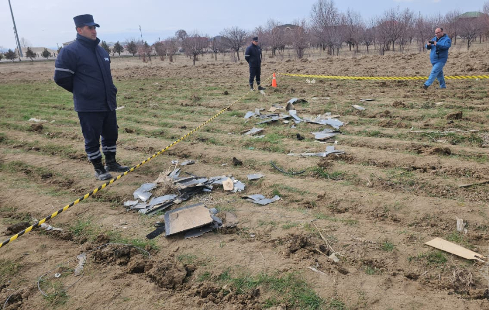 Naxçıvanda məktəb yaxınlığına düşən dronun qalıqları