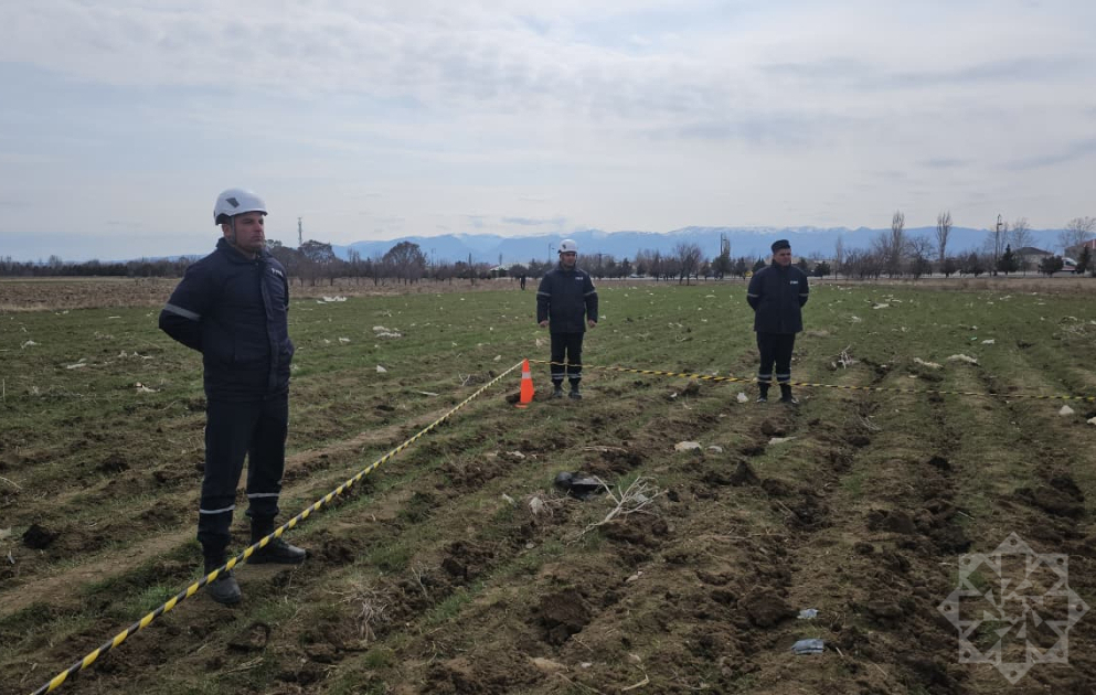 Remnants of drone that fell near school in Nakhchivan