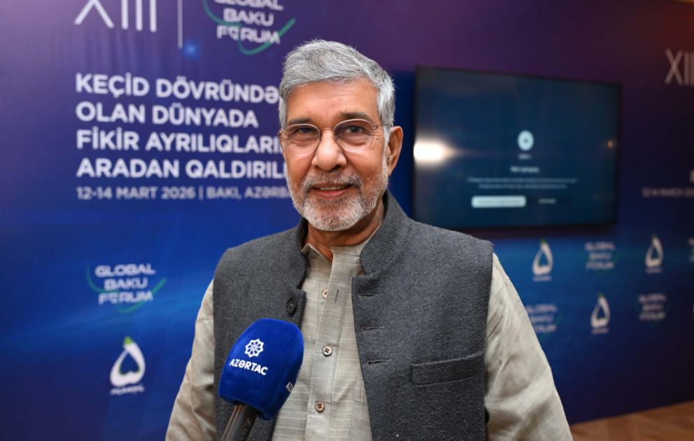 Nobel laureatı Kailaş Satyarti: Qlobal Bakı Forumu dünyada ümid işığıdır