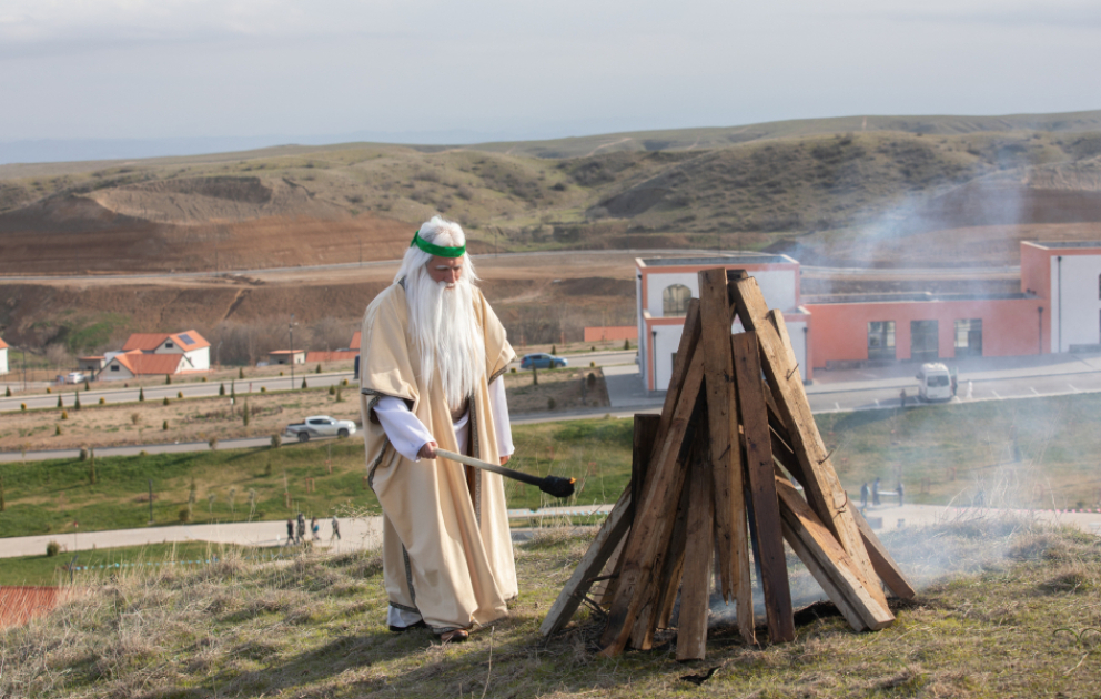 Horovluda Novruz tonqalı qalanıb