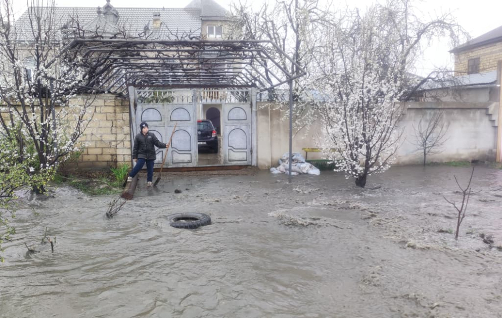 Qubada kanalizasiya borusu tutulub, 10-dan çox həyəti çirkab suları basıb