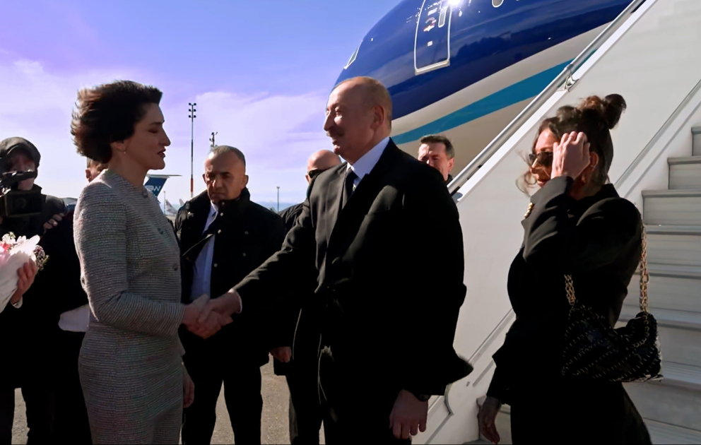 President Ilham Aliyev arrived in Georgia on state visit
