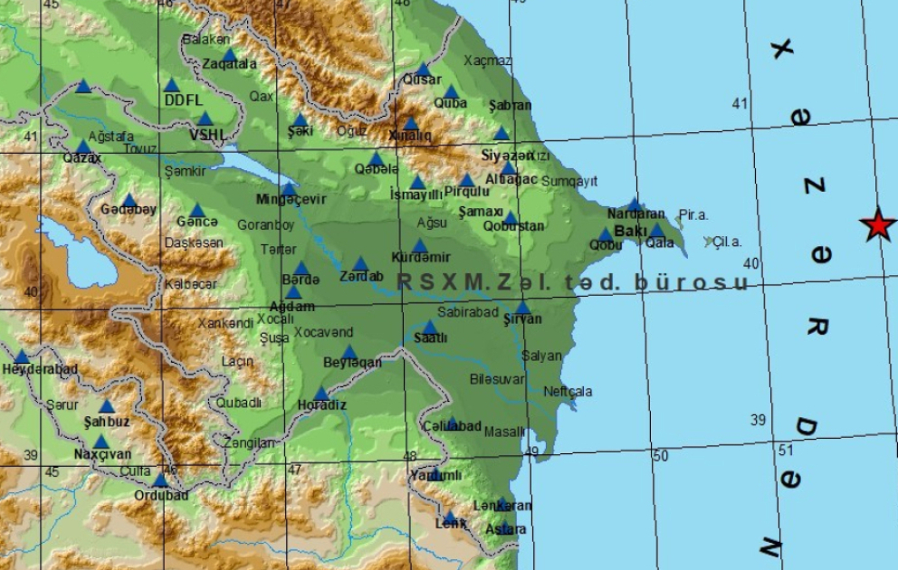 Magnitude 4.3 quake hits Caspian Sea