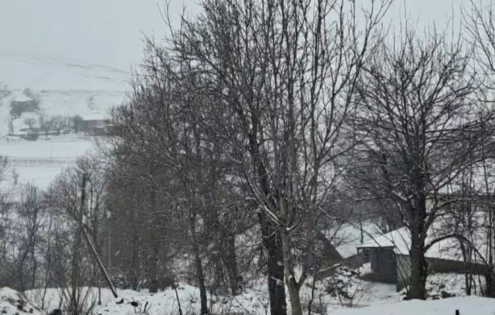 Tovuzun ucqar dağ kəndlərinə qar yağır