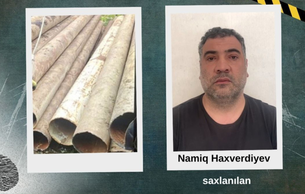 Ağsuda su borularını oğurlayan şəxs saxlanılıb