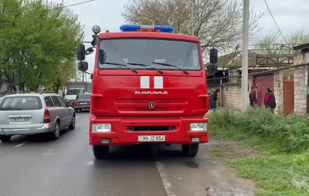 İmişlidə ev yanıb