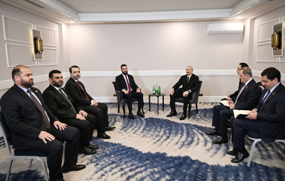 President Ilham Aliyev met with Transitional President of Syria in Antalya