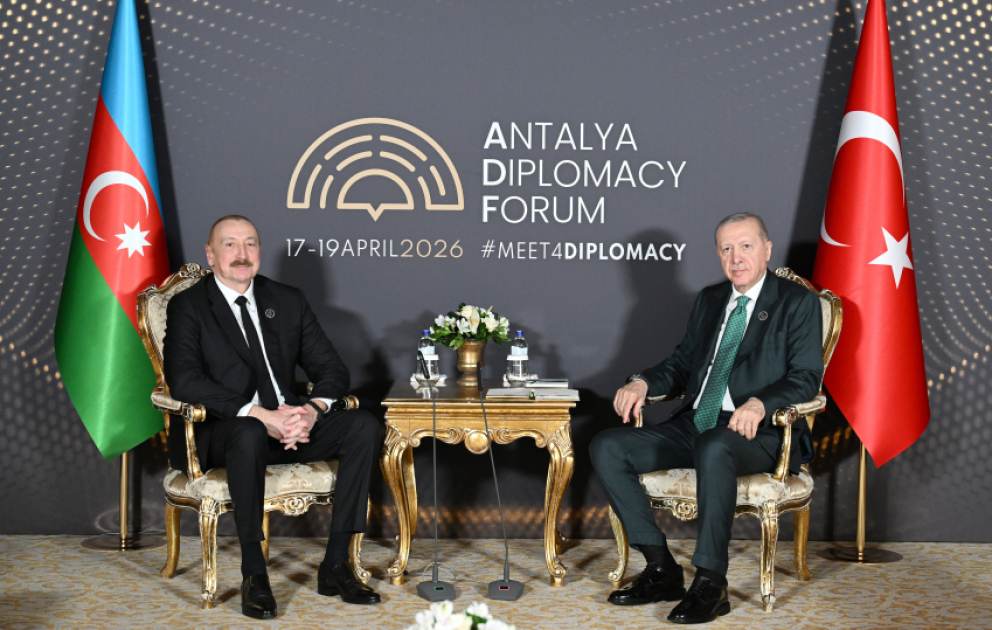 Antalyada Azərbaycan Prezidenti İlham Əliyevlə Türkiyə Prezidenti Rəcəb Tayyib Ərdoğanın görüşü keçirilib
