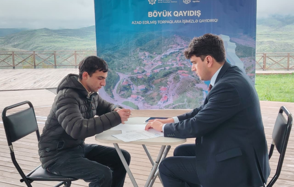 Dövlət Məşğulluq Agentliyi azad olunmuş rayonlarda sakinləri aktivlərlə təmin edib