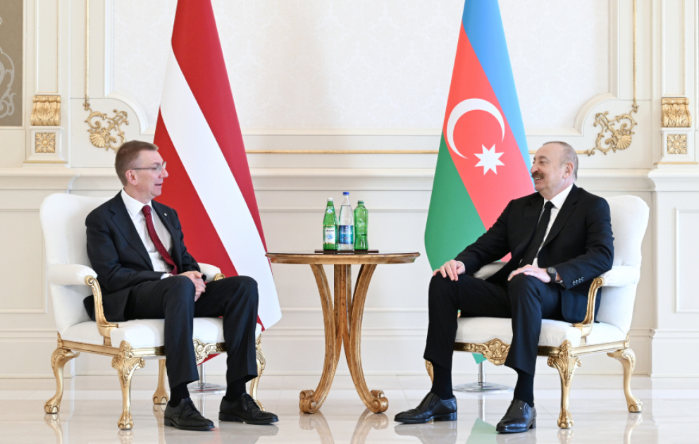 President of Azerbaijan Ilham Aliyev held one-on-one meeting with President of Latvia