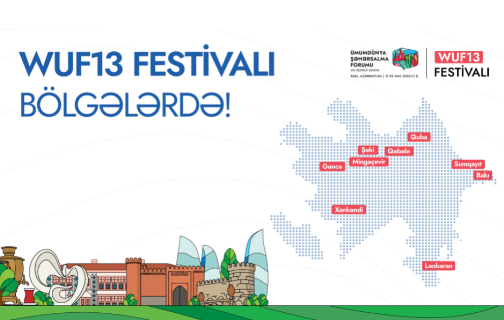 Azərbaycanın bir sıra şəhərlərində WUF13 Festivalının keçiriləcəyi məkanlar açıqlanıb