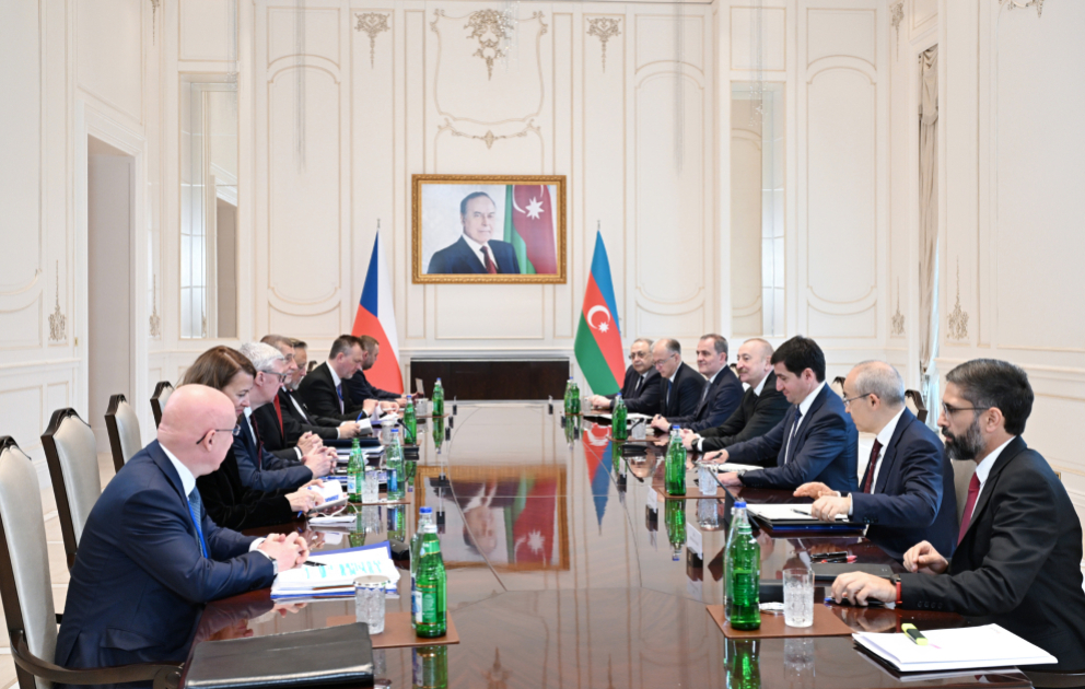 President of Azerbaijan Ilham Aliyev held expanded meeting with Prime Minister of the Czech Republic in Gabala
