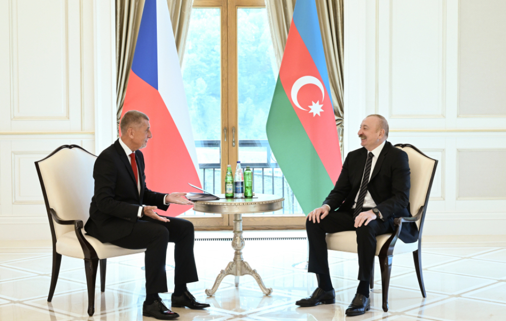 Qəbələdə Azərbaycan Prezidenti İlham Əliyevin Çexiyanın Baş naziri ilə təkbətək görüşü keçirilib