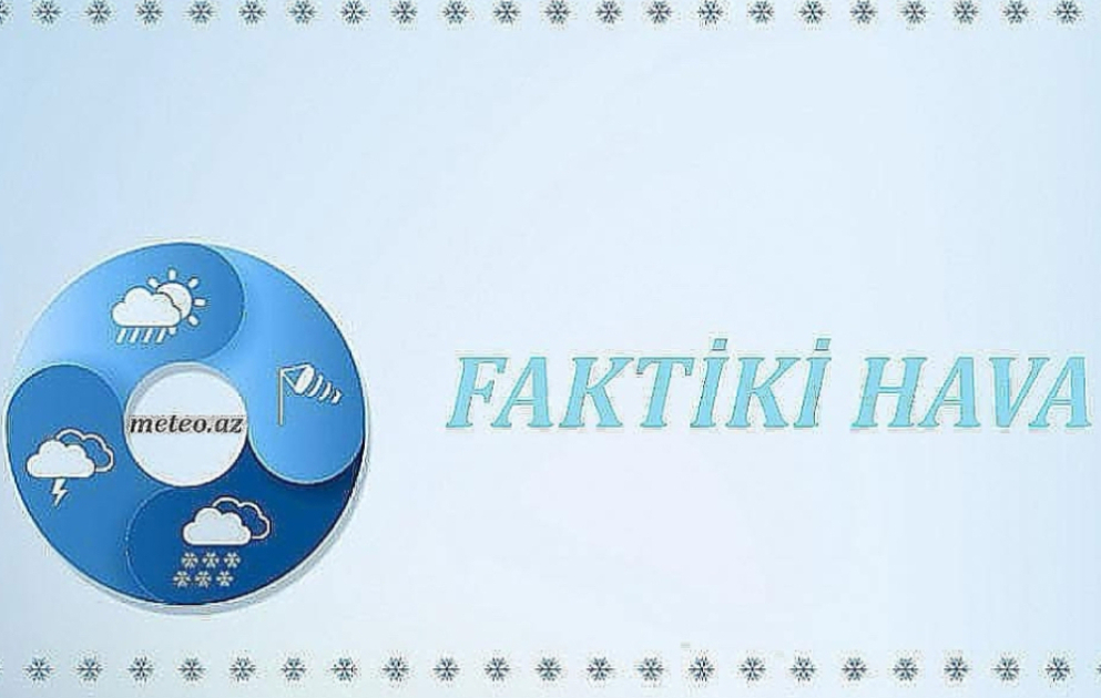 Bəzi yerlərdə küləkli və yağıntılı hava şəraiti müşahidə edilir – FAKTİKİ HAVA