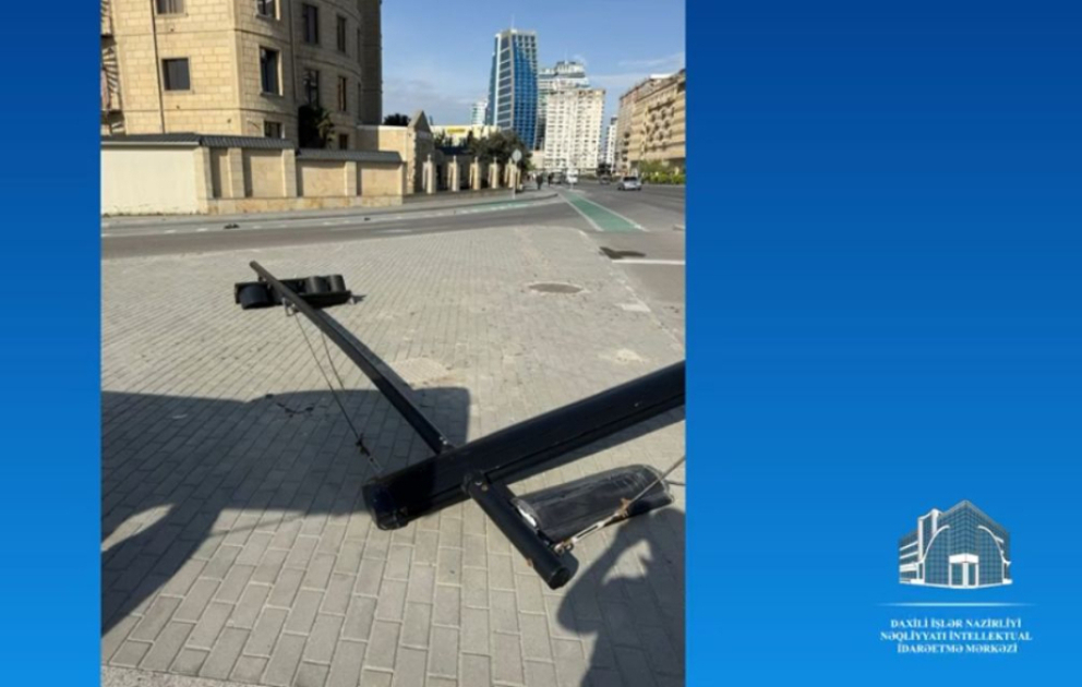 Перекресток на проспекте 8 Ноября и улицы Хагани Рустамова обеспечен мобильным светофором