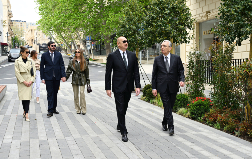President Ilham Aliyev attended inauguration of Islam Safarli Street following reconstruction