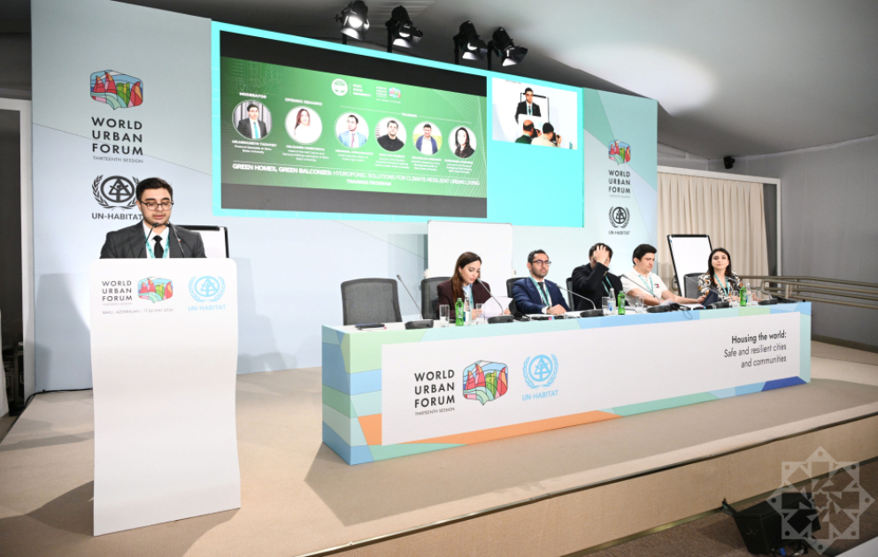 WUF13-də “Yaşıl evlər, yaşıl eyvanlar: İqlimə dayanıqlı şəhərlər üçün hidroponik həllər” adlı xüsusi təlim sessiyası