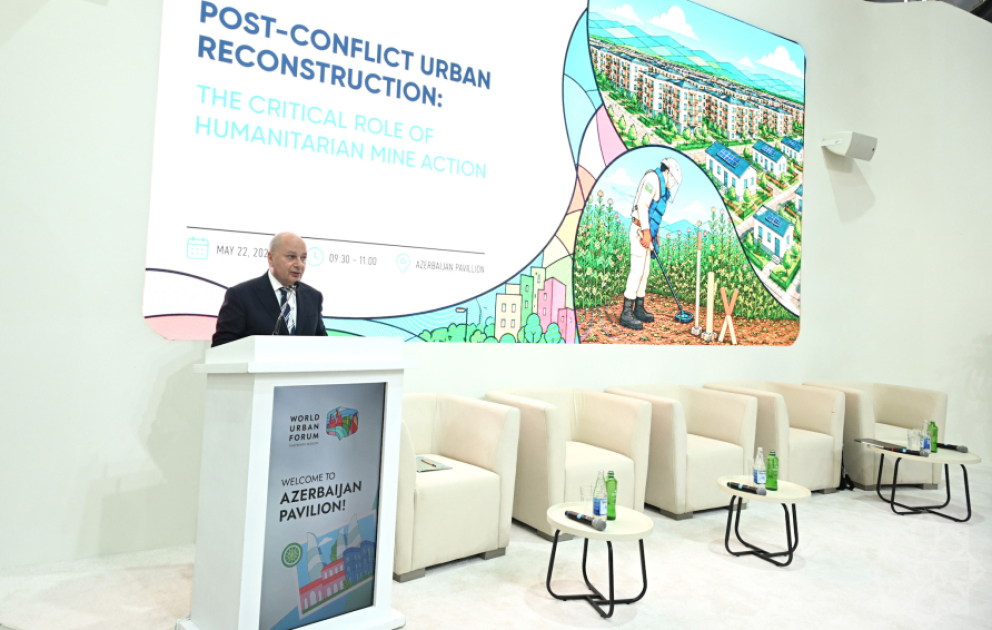 WUF13 çərçivəsində ANAMA minatəmizləmənin şəhərlərin bərpasında strateji rolunu müzakirə edib
