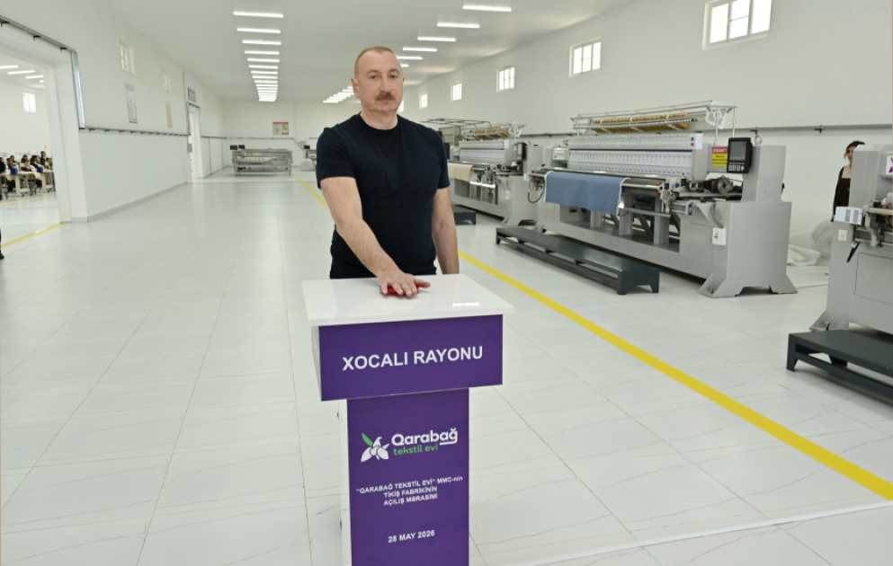 Inauguration de la SARL « Maison du textile Garabagh » à Khodjaly