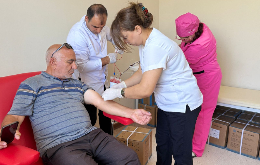 Naxçıvanda Aşura günü ilə əlaqədar keçirilən qanvermə aksiyasında 352 könüllü donor iştirak edib