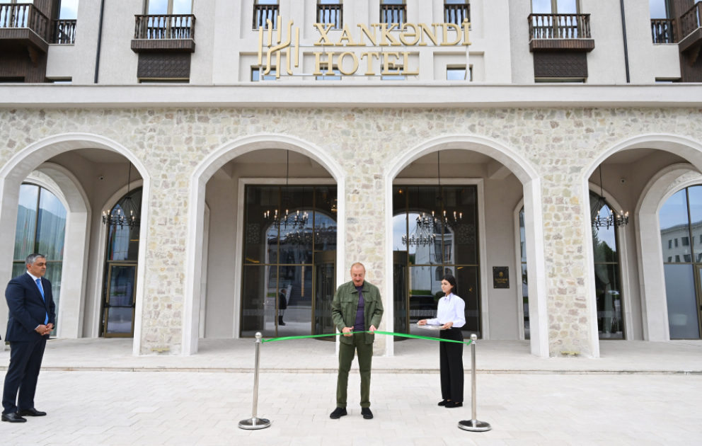 Le président Ilham Aliyev participe à l’inauguration de l’hôtel Khankendi