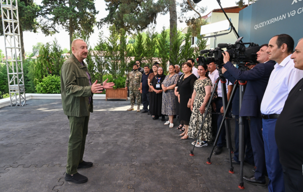 President Ilham Aliyev visited Guzeykhirman village in Khojavend district