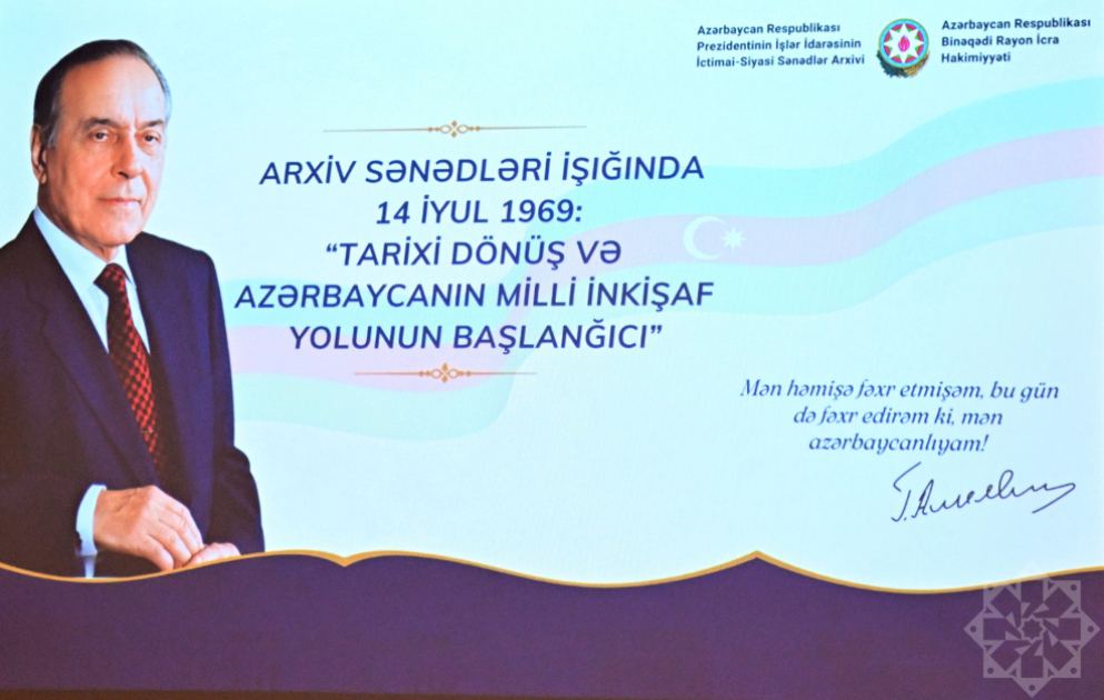 Heydər Əliyevin Azərbaycanda siyasi hakimiyyətə gəlişi milli inkişafın yeni mərhələsinin əsasını qoyub