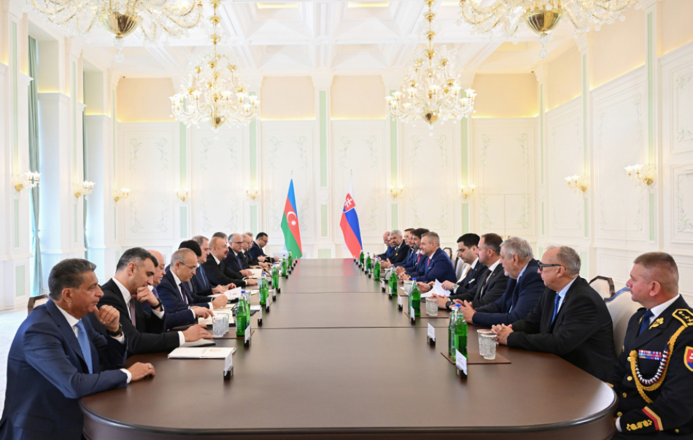 President Ilham Aliyev held expanded meeting with President of Slovakia in Shusha