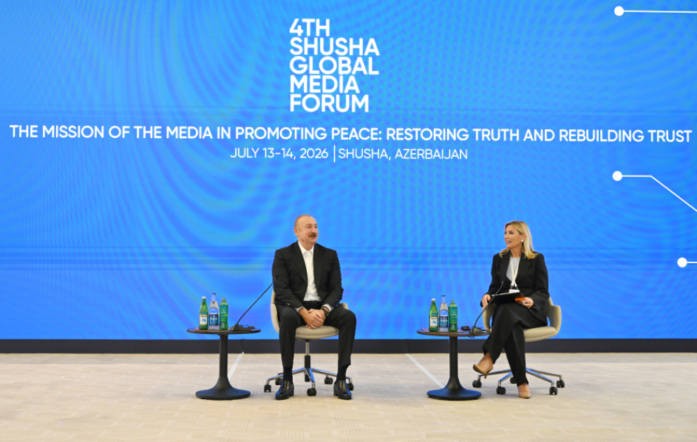 4. Globales Medienforum in Schuscha: Präsident Ilham Aliyev nimmt an Eröffnungsfeier teil