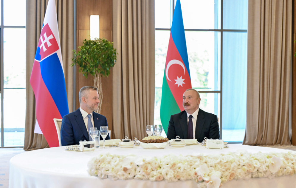 Official luncheon hosted in Khankendi on behalf of President Ilham Aliyev in honor of Slovak President