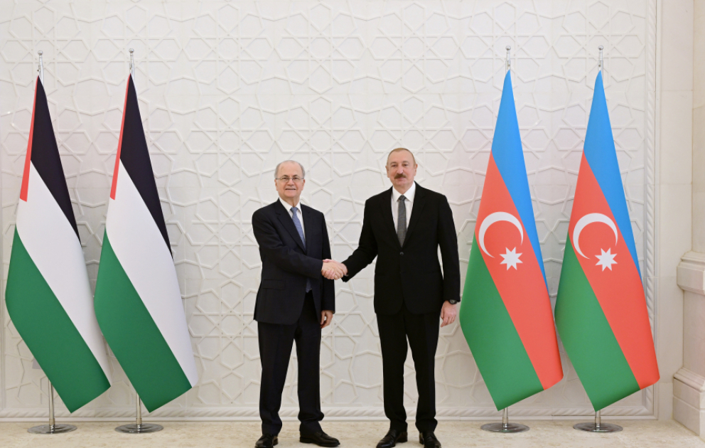 Präsident Ilham Aliyev empfängt palästinensischen Ministerpräsidenten