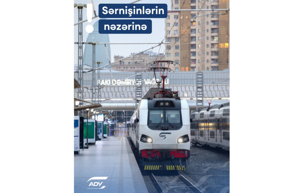 Avqustun 1-dən Bakı-Balakən-Bakı marşrutu üzrə qatar reysləri müvəqqəti dayandırılacaq
