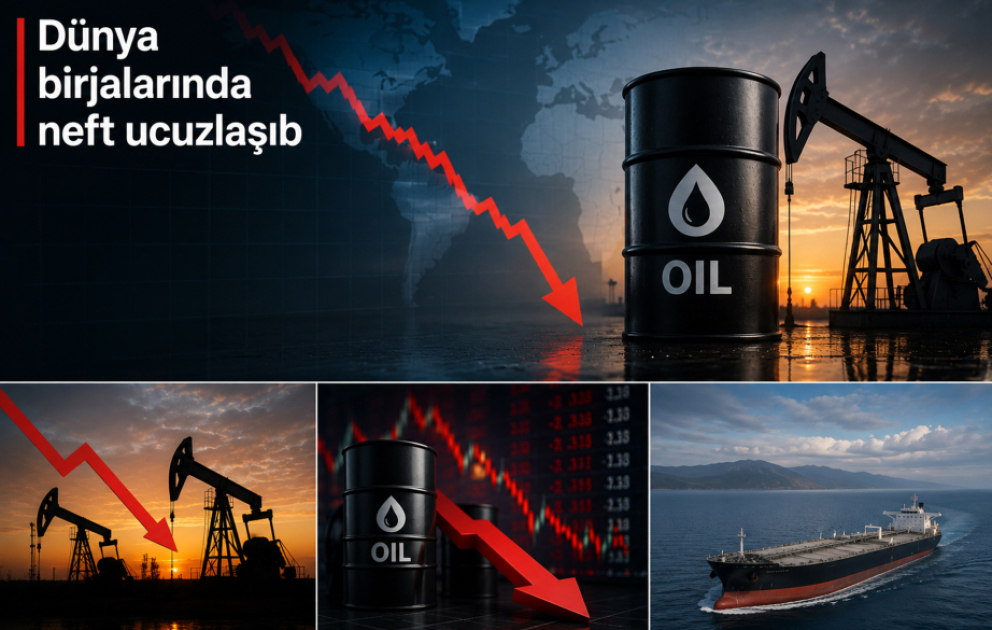 Dünya birjalarında neft ucuzlaşıb