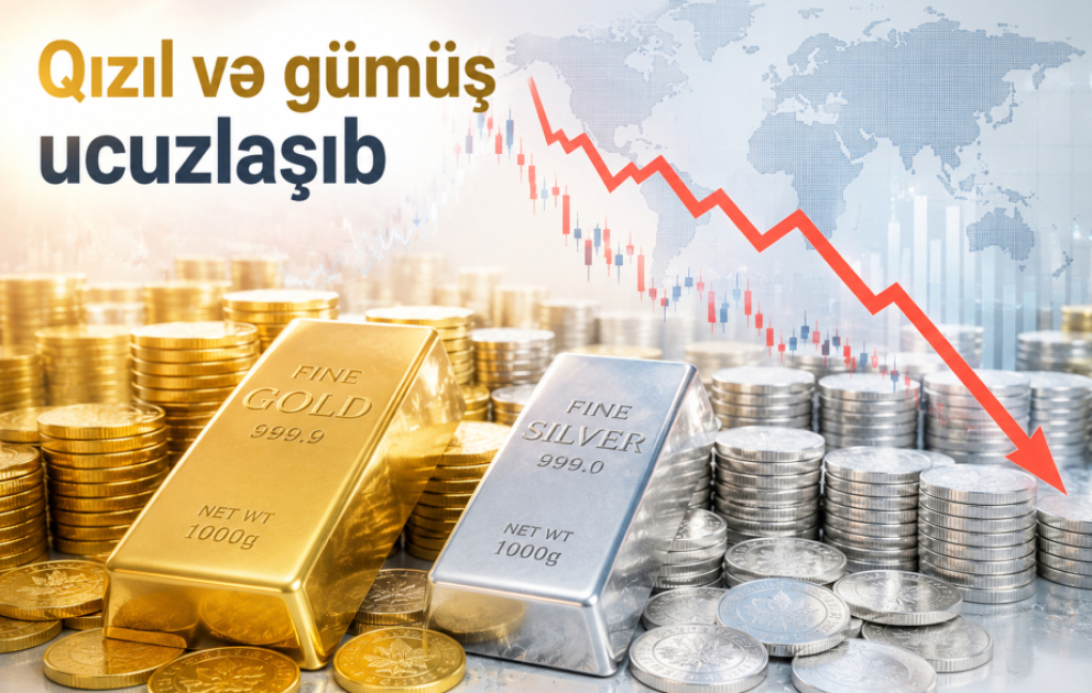 Qızıl və gümüş ucuzlaşıb