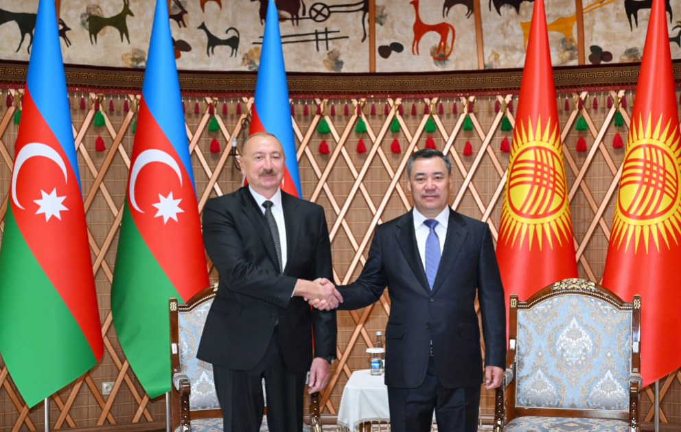 President of Azerbaijan Ilham Aliyev held one-on-one meeting with President of Kyrgyzstan in Cholpon-Ata