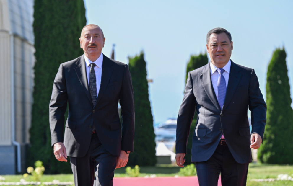 President Ilham Aliyev's social media accounts shared video about his visit to Kyrgyzstan