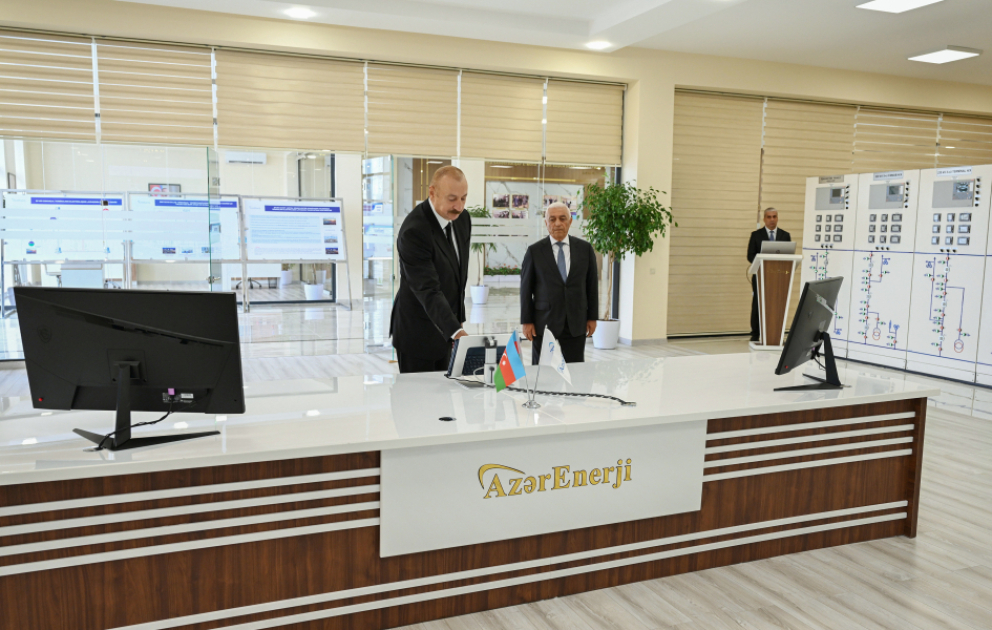 Prezident İlham Əliyev “Yeni Səngəçal” yarımstansiyasının açılışında iştirak edib