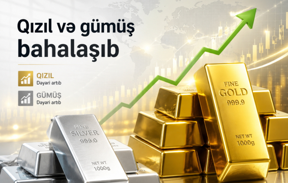 Qızıl və gümüş bahalaşıb