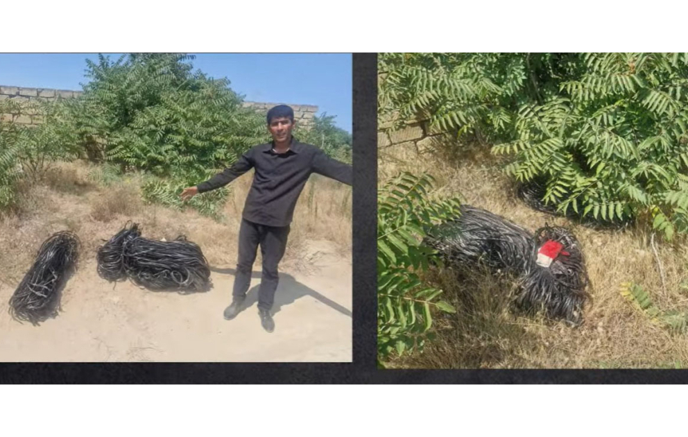 Yetmiş min manat dəyərində elektrik naqillərini oğurlamaqda şübhəli bilinən şəxs saxlanılıb