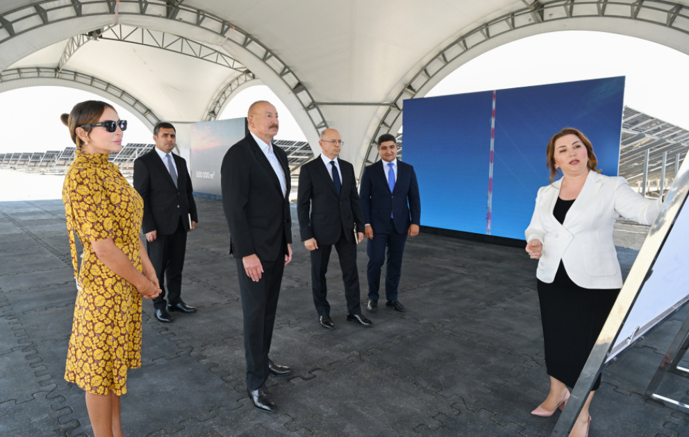President Ilham Aliyev inspected construction progress of “Shams 1” and “Garbi Ufug” solar power plants in Nakhchivan