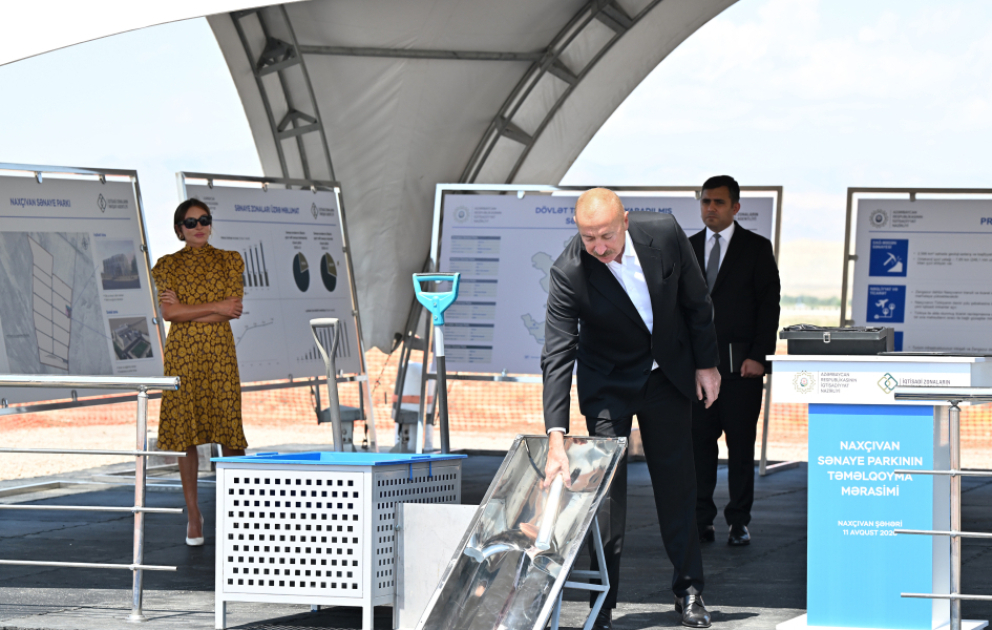 President Ilham Aliyev laid foundation stone for Nakhchivan Industrial Park