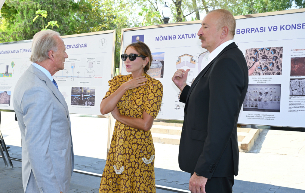 President Ilham Aliyev reviewed restoration efforts at Momine Khatun Mausoleum in Nakhchivan
