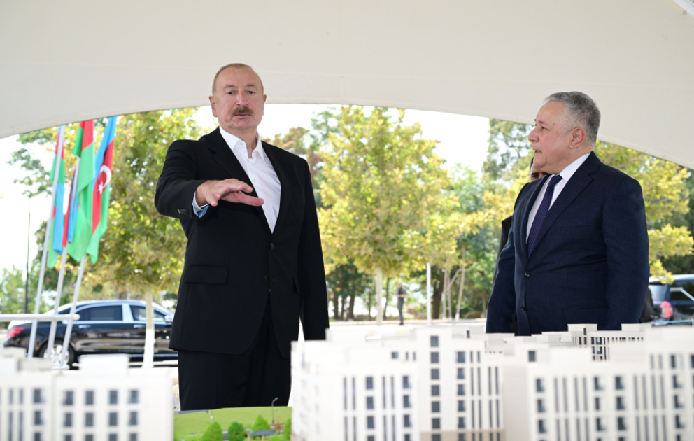 President Ilham Aliyev laid foundation stone for social housing complex in Nakhchivan city