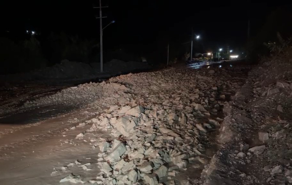 Şəkidə yağışdan sonra bağlanan yol təmizlənib, hərəkət bərpa olunub