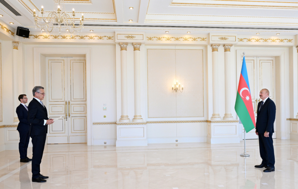 President Ilham Aliyev received credentials of newly appointed Ambassador of Germany to Azerbaijan